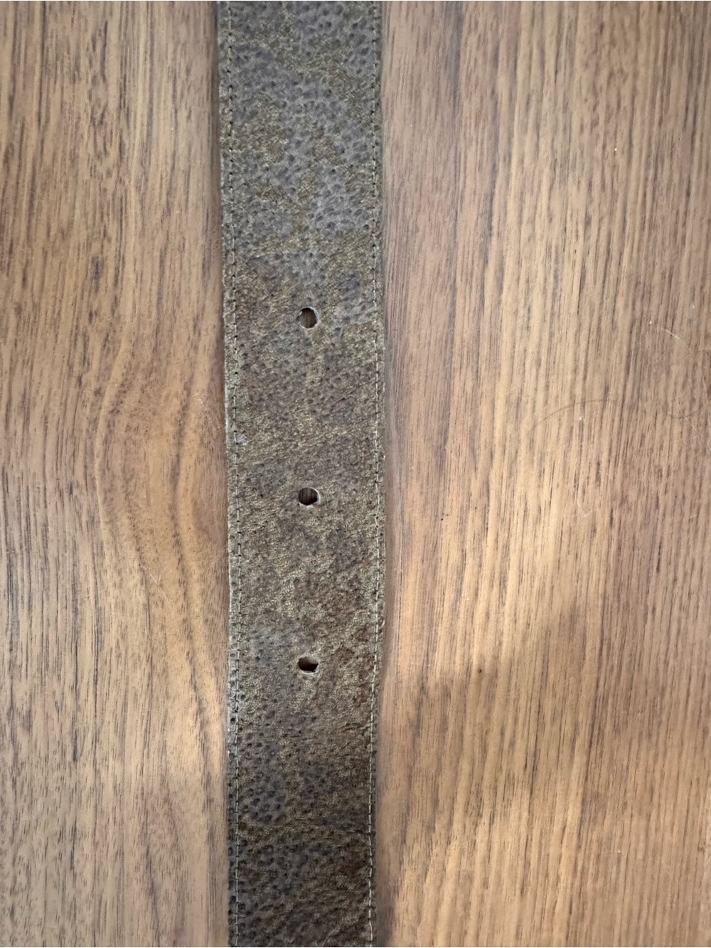 Vtg MZ New York Brown Leather Belt Antique Brass Ring Buckle SZ Med Unique Retro - Picture 3 of 9